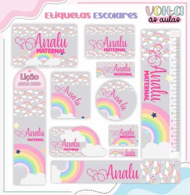 60 Etiquetas Arco Iris