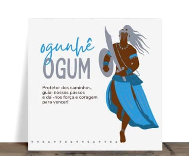 Azulejo Decorativo Ogum Protetor dos Caminhos 15x15