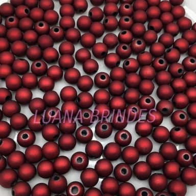 Bolinha Emborrachada Vinho Metalizada 10mm Pct 100 Unidades