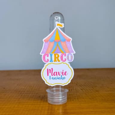 Apliques para Tubetes Personalizados CIRCO ENCANTADO - Decoração de Festa | Lembrancinhas | Aniversário | Personalizados