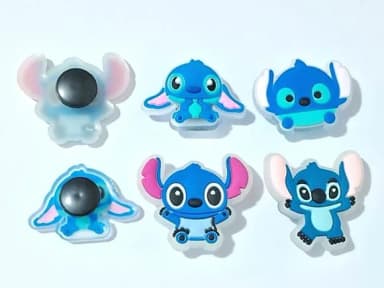 Pins de Crocs Stitch Florescente Pacote com 4 Unidades
