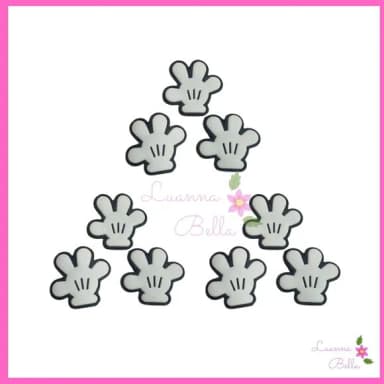 Aplique Luva Minie e Mickey Emborrachados - Pct c/8 unds