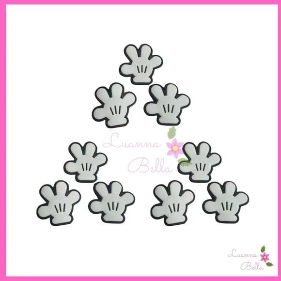 Aplique Luva Minie e Mickey Emborrachados - Pct c/8 unds