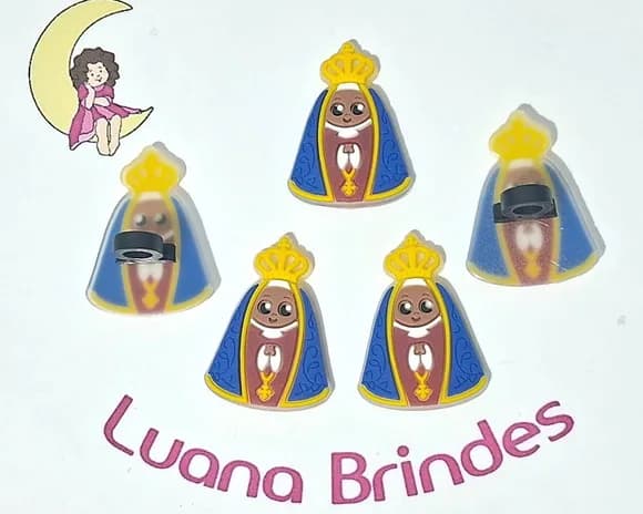 Ponteira P/lápis Nossa Senhora Emborrachados Pcts C/6 Peças