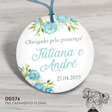 Tag Redonda Casamento - 00574