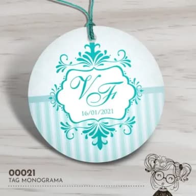 Tag Redonda Monograma - 00021