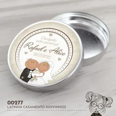 Latinha Adesivada Casamento - 00277