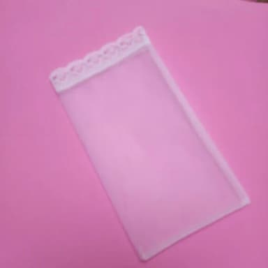 Saquinho Organza Tunil Branco com Renda 10x17cm