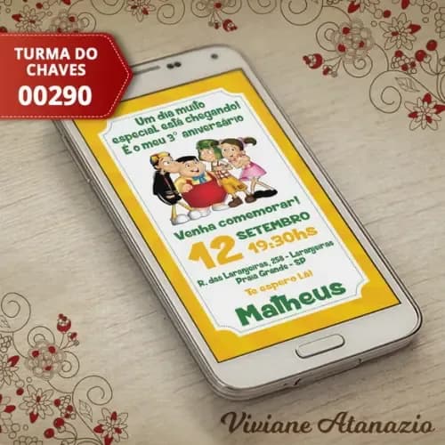 Convite Digital Turma do Chaves - 00290