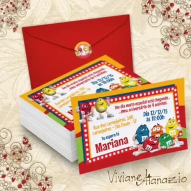 Convite M&m's - 00245