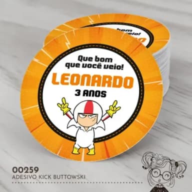 Adesivo Redondo Kick Buttowski - 00259