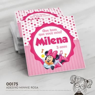 Adesivo Quadrado Minnie - 00175