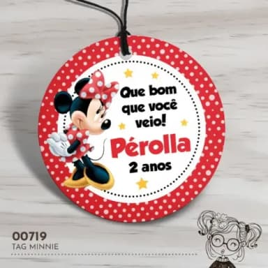 Tag Redonda Minnie - 00719