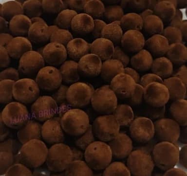 Bolinha Marrom de Camurça - 8mm - pct c/ 100 unidades
