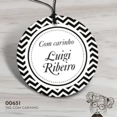 Tag Redonda com Carinho - 00651