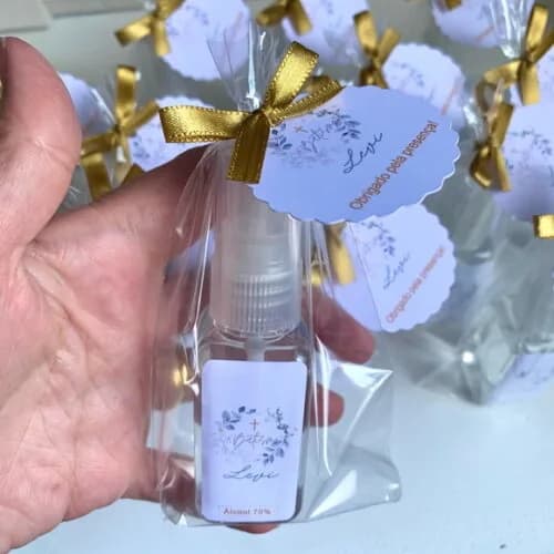 Álcool 70% Spray Lembrancinha Batizado