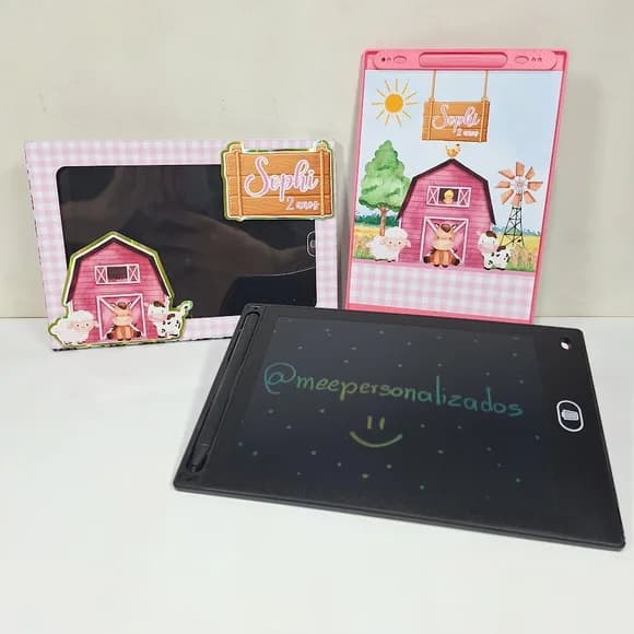 Tablet Mágico 8'5 Lcd na Caixa com Visor - Fazendinha Menina