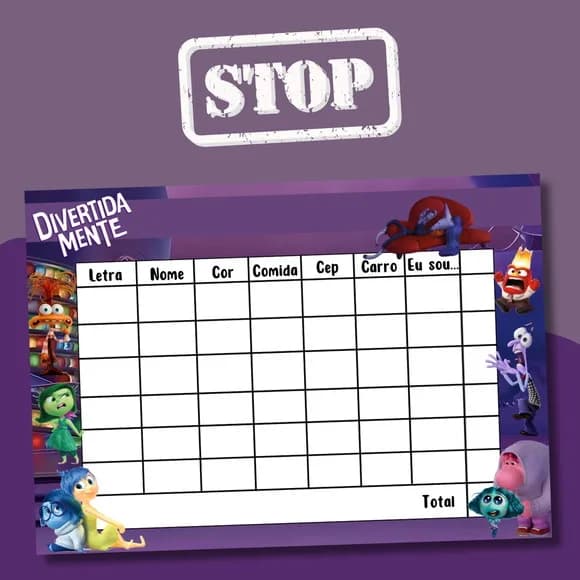 Jogo do Stop ( Conhecido Como Adedanha)
