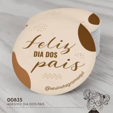 Adesivo Redondo Dia dos Pais - 00835