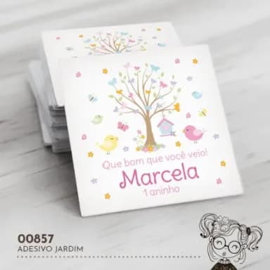 Adesivo Quadrado Jardim - 00857