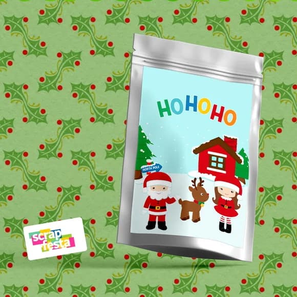 Saquinho Metalizado P 10x15 Personalizado Festa Natal