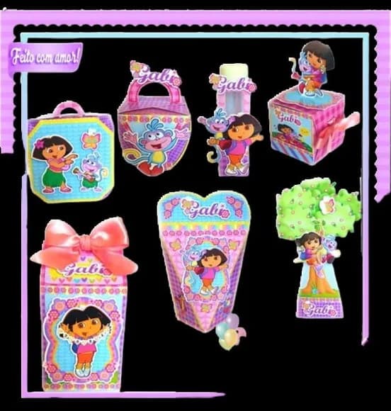Kit 60 Lembrancinhas Dora Aventureira