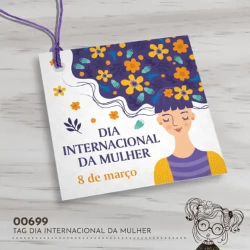 Tag Quadrada Dia Internacional da Mulher - 00699