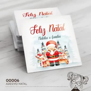 Adesivo Quadrado Natal - 00006