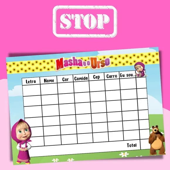 Jogo do Stop ( Conhecido Como Adedanha)