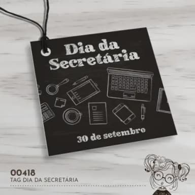 Tag Quadrada Dia da Secretária - 00418