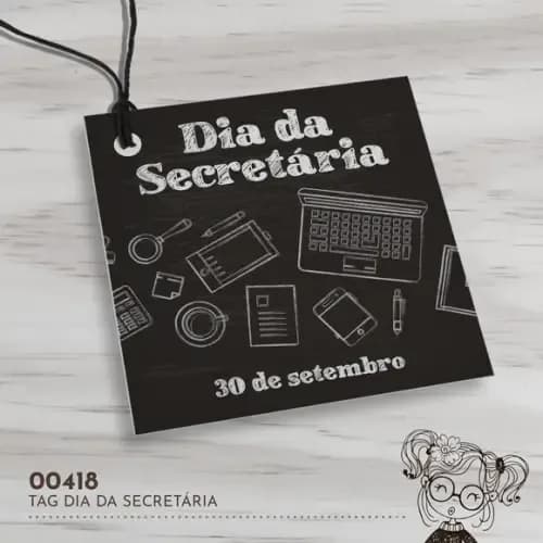 Tag Quadrada Dia da Secretária - 00418