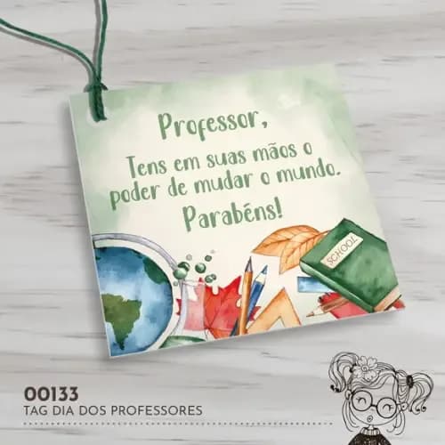 Tag Quadrada Dia dos Professores - 00133