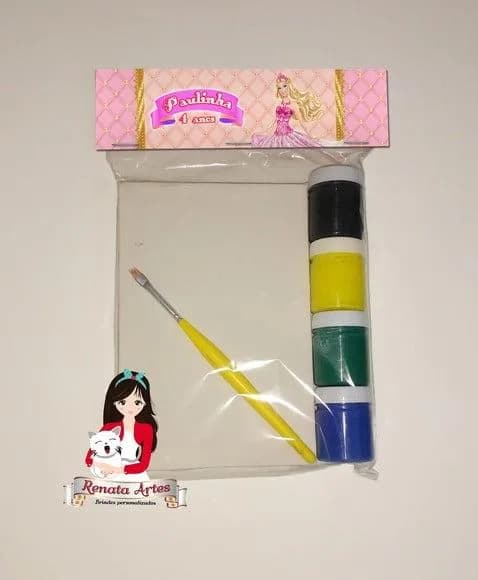 Kit Pintura Personalizado Tema Barbie e Ken