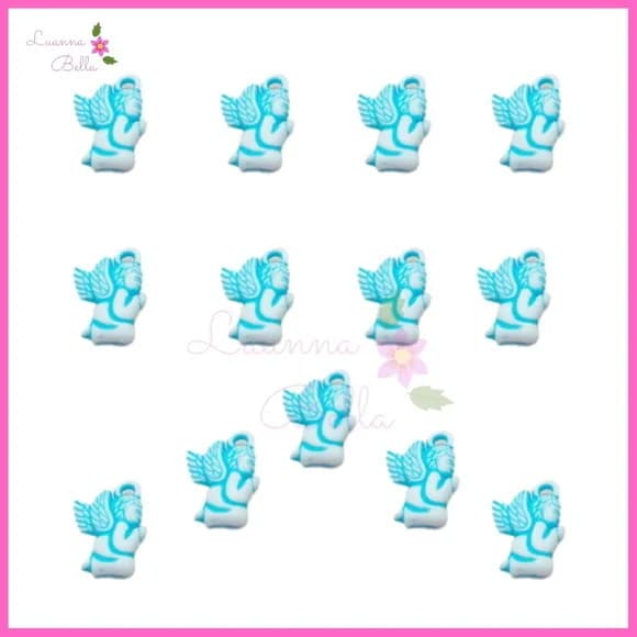 Pingente Anjinho Azul - Pct C/ 30 Unidades