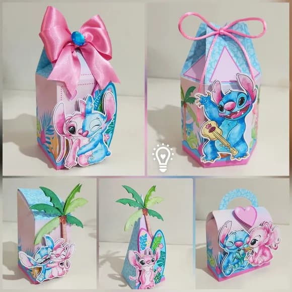 Kit 30 Lembrancinhas Angel e Stitch