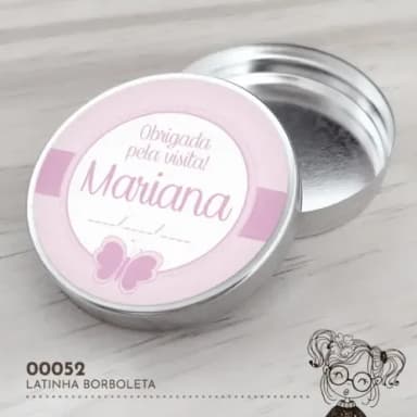 Latinha Adesivada Borboleta - 00052