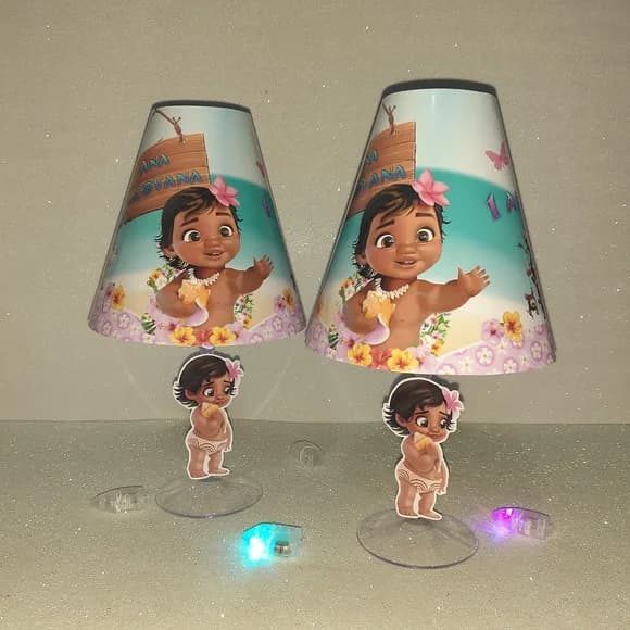 Centro de Mesa Abajur com Led Moana