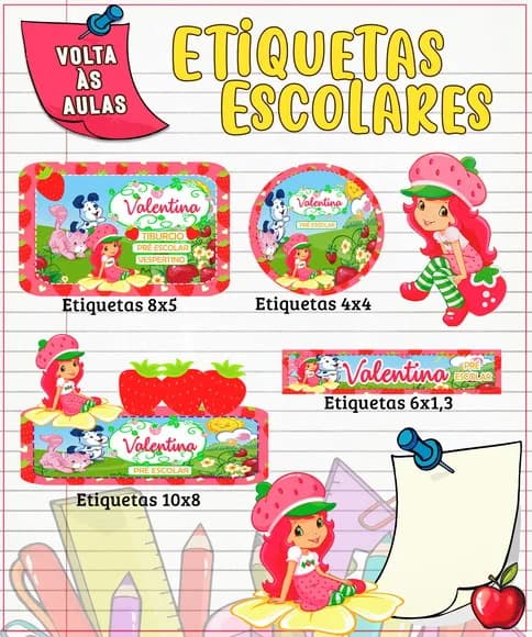 60 Etiquetas Escolares Personalizadas Prova D'agua