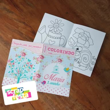 Revista Colorir + Canetinha Festa Jardim Encantado