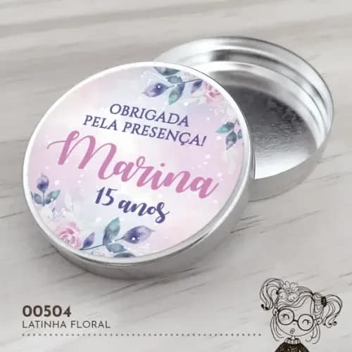 Latinha Adesivada Floral - 00504