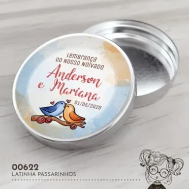 Latinha Adesivada Passarinhos - 00622