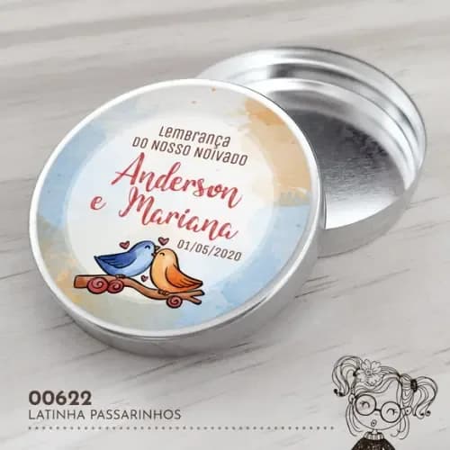 Latinha Adesivada Passarinhos - 00622