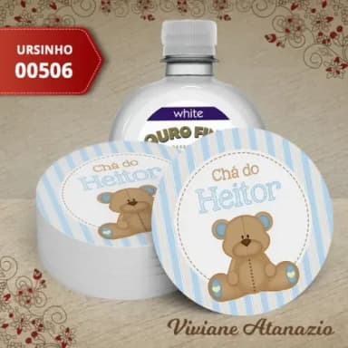 Adesivo Água Ouro Fino Ursinho - 00506