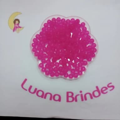 Bola Fosca Com Furo Pink 8mm Pct 100 Unidades