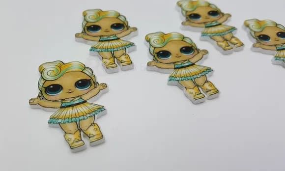Pingente LOL Luxe em Acrílico UV de 4cmPct 5 unidades