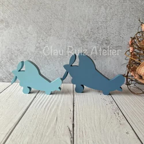 Aviãozinho de mdf Dupla- Decoração Bebê