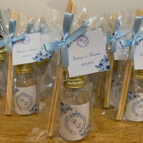 Lembrancinha Casamento Aromatizador Floral Azul Serenity