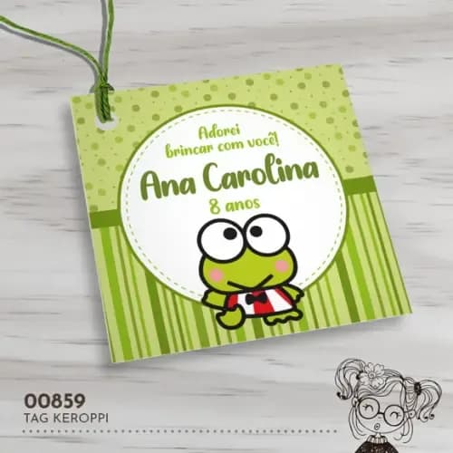 Tag Quadrada Keroppi - 00859