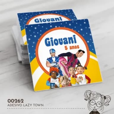Adesivo Quadrado Lazy Town - 00262