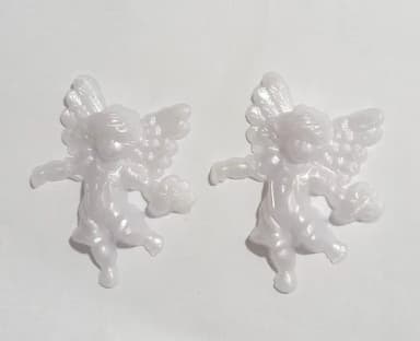 Anjinho de Acrílico Injetado Branco - 6 Unidades